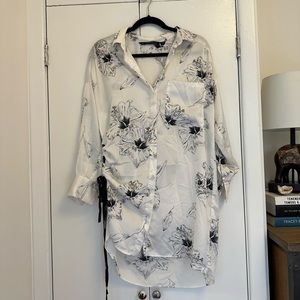 Zara Silky Shirt Dress